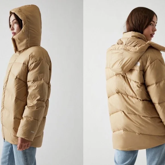 NWT The North Face Women’s Palomar Down Parka Coat Jacket Relaxed fit Khaki M BE - Picture 13 of 16